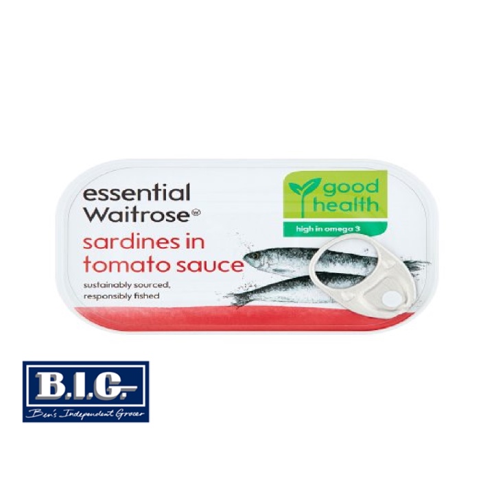 Waitrose Essential Sardines In Tomato Sauce 120g (EXP Jul 2024) Shopee Malaysia