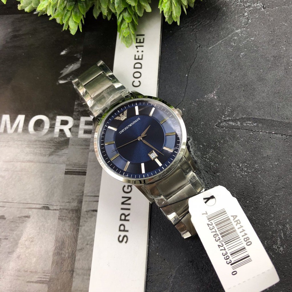 emporio armani renato blue watch