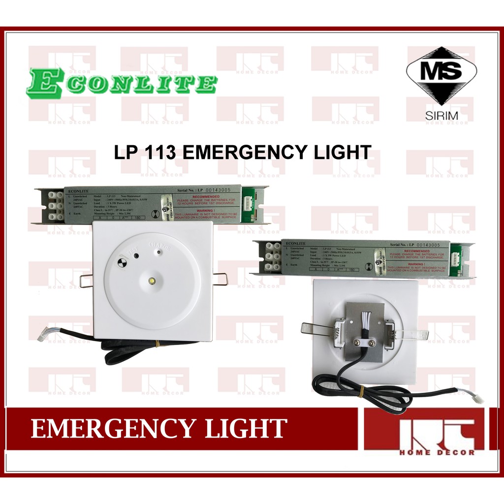 ECONLITE EMERGENCY LED LIGHT LP113 SELFCONTAINED EMERGENCY LIGHTING