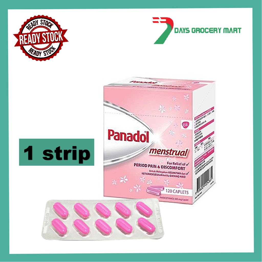 7DAYS Panadol Menstrual 10'S/ For Relief Of Period Pain And