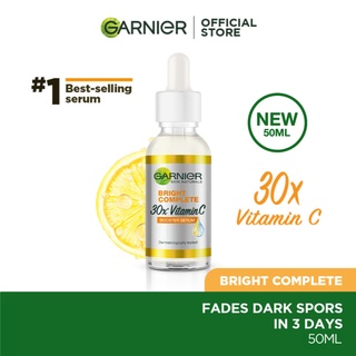 [NEW LAUNCH] Garnier Bright Complete Booster Serum with Vitamin C 50ML - Brightening & Fade Dark Spots