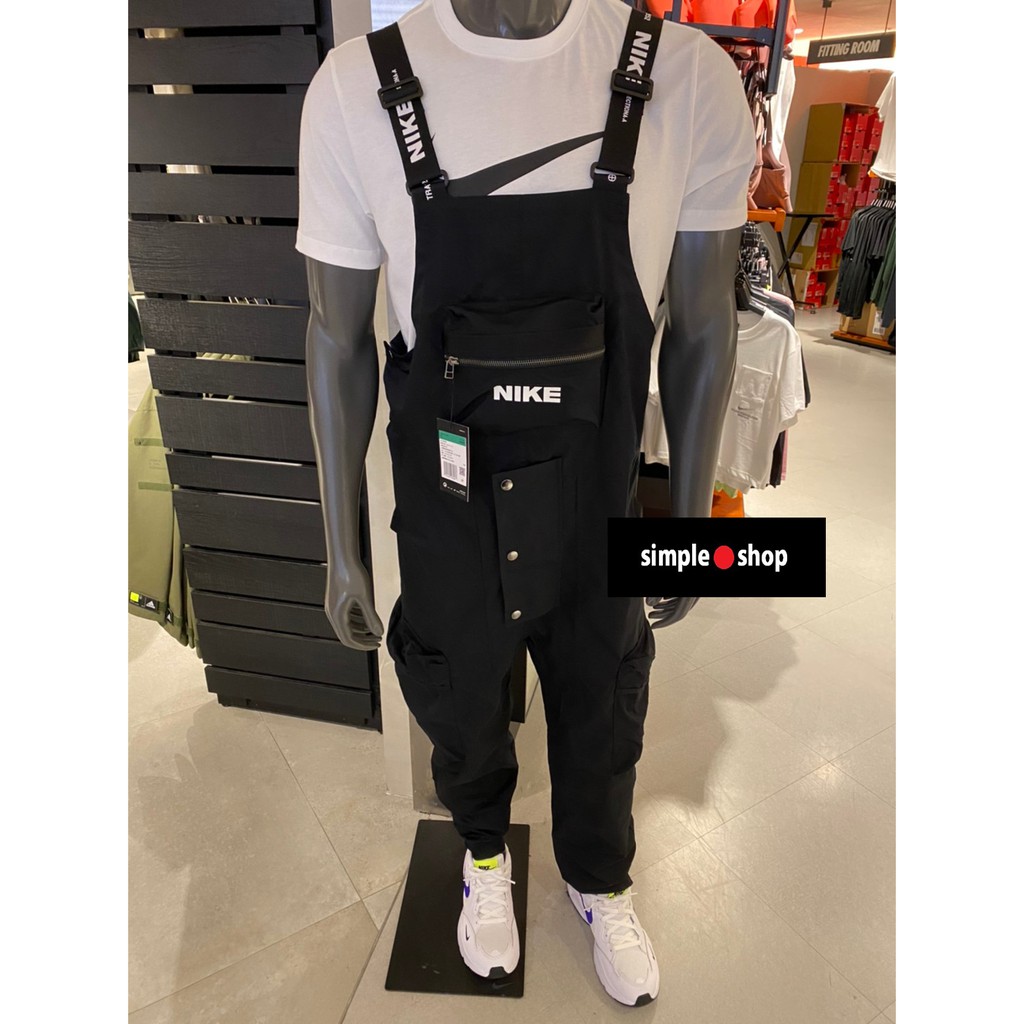 Simple Shop] NIKE CITY Suspenders Overalls Large Pocket Black Men DA0074-010 | Shopee Malaysia