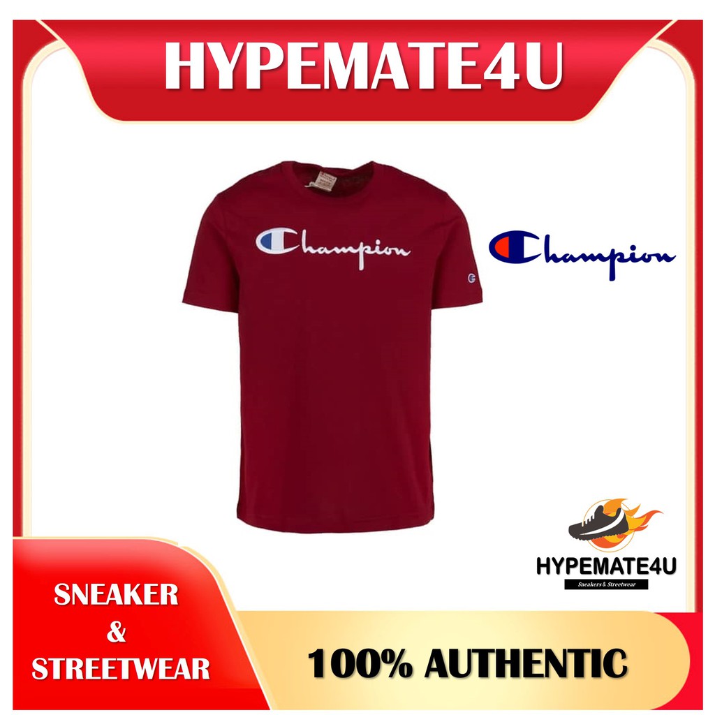 champion t shirt burgundy