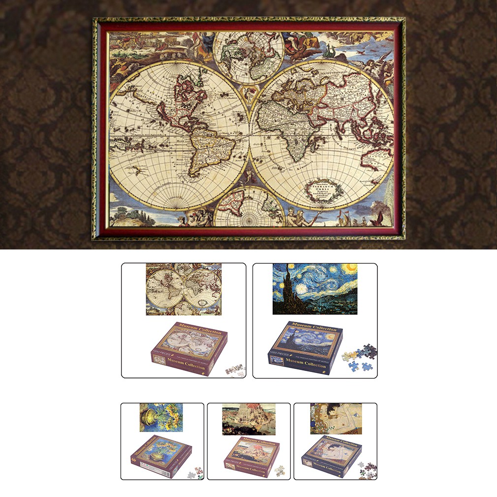 1000 Pcs/set DIY Jigsaw Puzzle Famous Painting of World ...