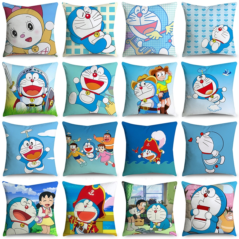 Doraemon Cartoon Pattern Double Sided Printing Soft Microfiber