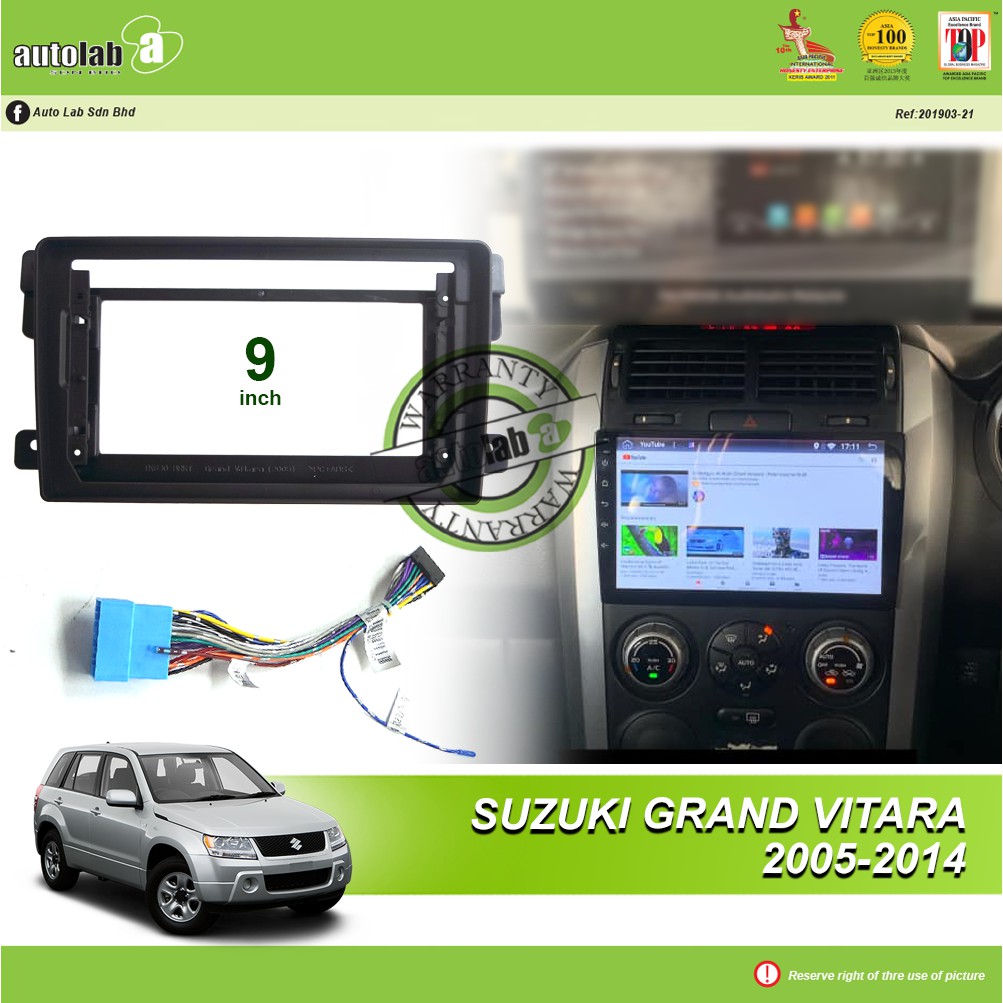 Android Player Casing 9" Suzuki Grand Vitara 2005-2014 ( with Socket Suzuki CB-126 )