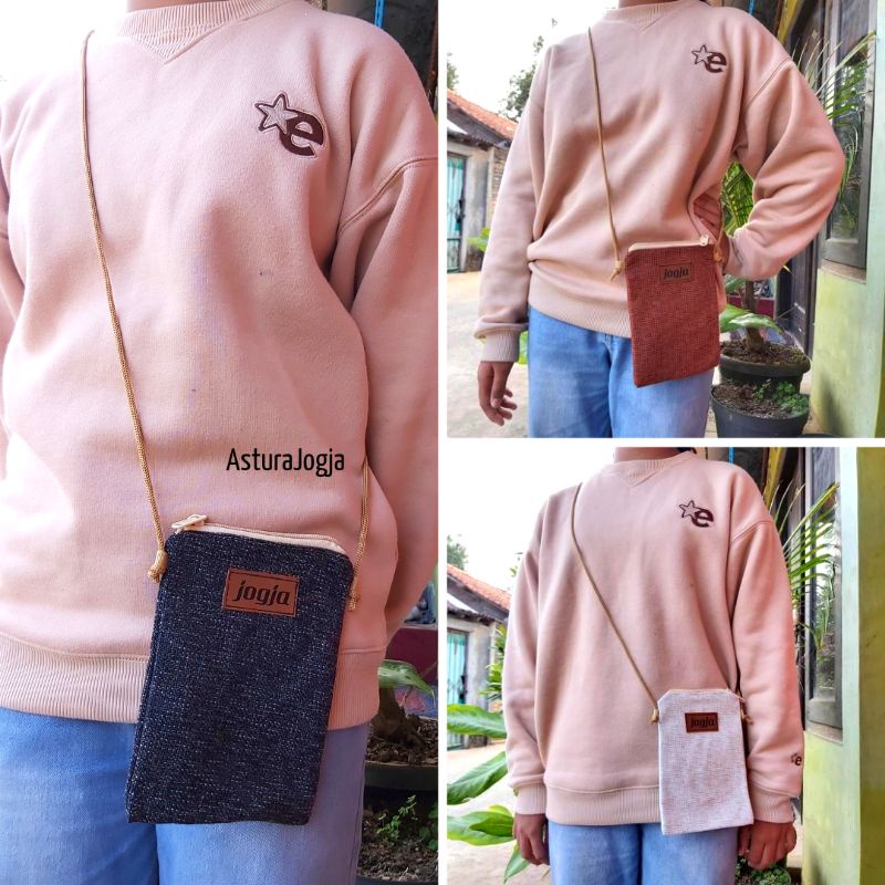 HP Bag Jogja Synthetic Jutehp || Jogja Souvenir Sling Bags