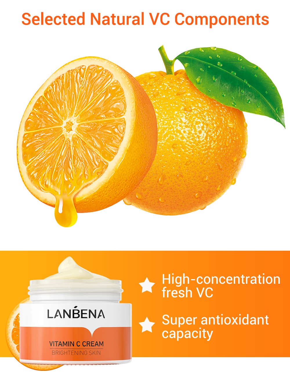 LANBENA Vitamin C Whitening Face Cream /Moisturizing Brighten Skin