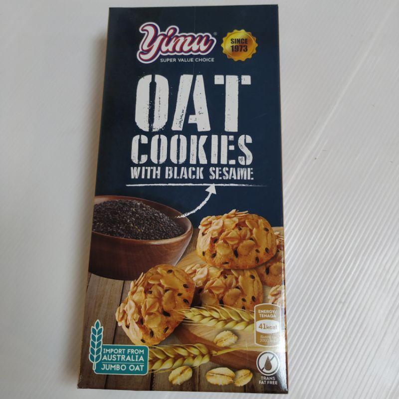Oat Cookies with Black Sesame Import from Australia Jumbo Oat Halal