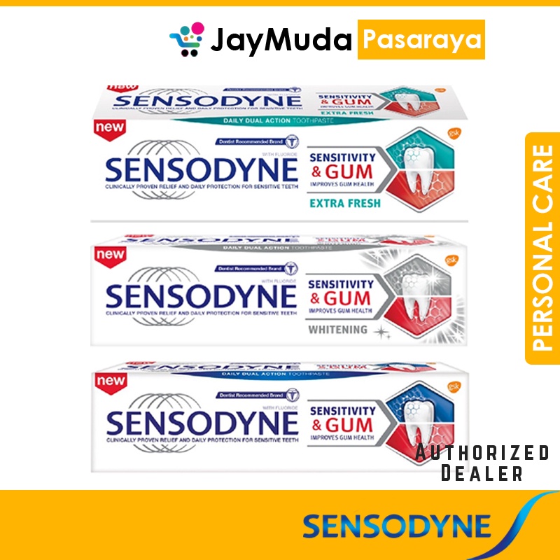 Sensodyne Toothpastes Sensitive & Gum Whitening 100g Improves Gum