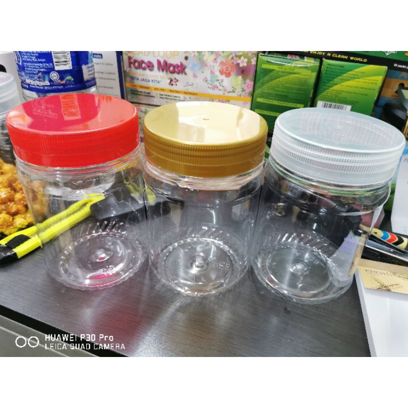 Plastic Balang Kuih 4021 / PET1200(1200ML) tutup transparent | Shopee ...