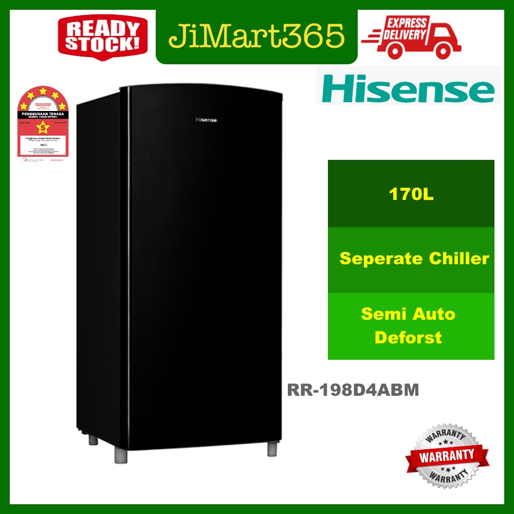 Hisense 170L Gross Refrigerator Single Door Fridge Peti Sejuk Peti Ais