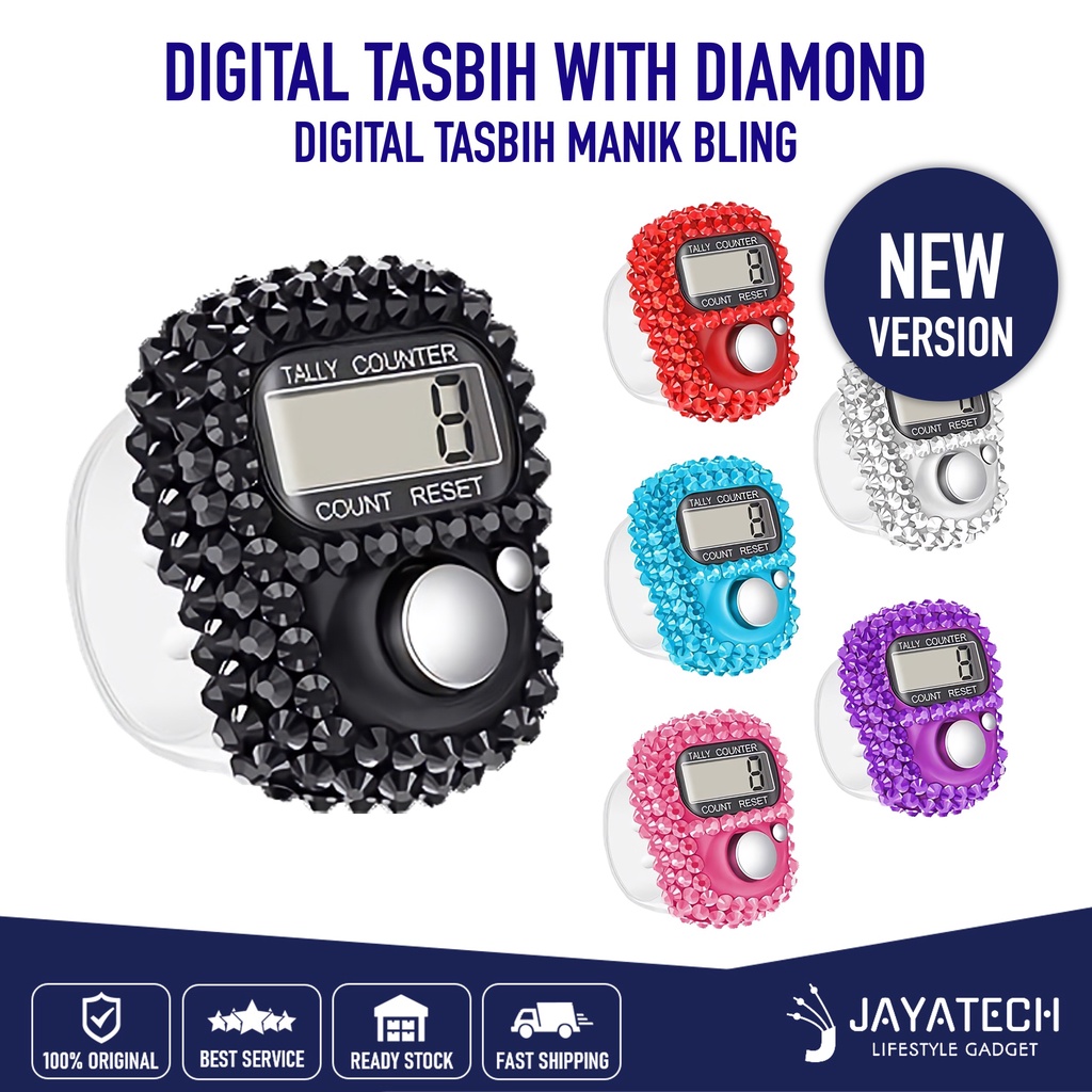 DIGITAL TASBIH MANIK BLING TASBIH DIGITAL WITH DIAMOND TASBIH BLING BLING / FINGER COUNTER / DIGITAL COUNTER / YAASIN