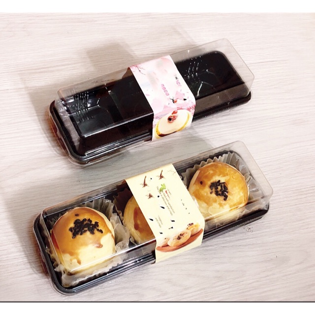 50 Sets Food Container Plastic Display Tray for 3 pieces 