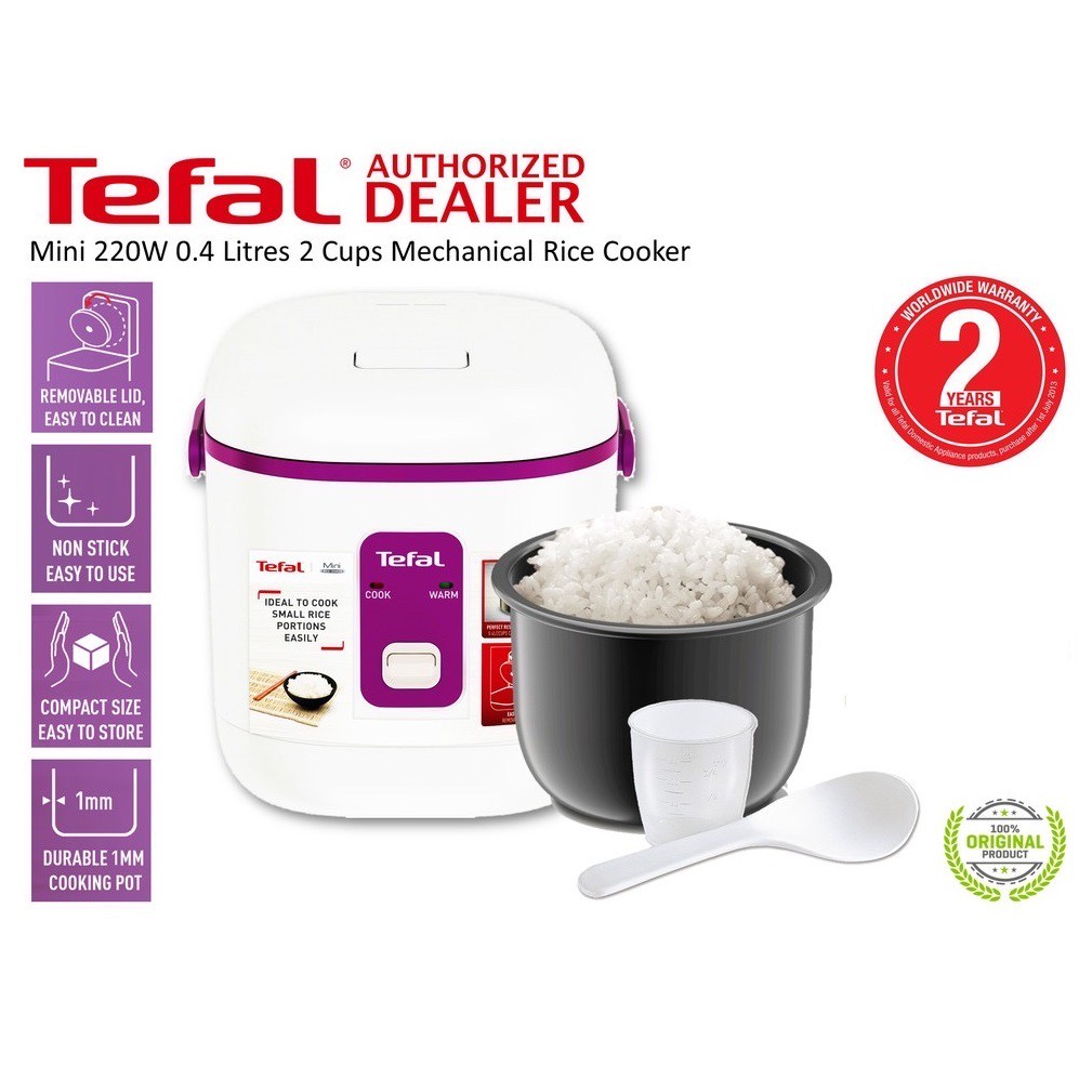 Tefal 0.4L Mini Rice Cooker RK1721( NonStick Pot) Shopee Malaysia