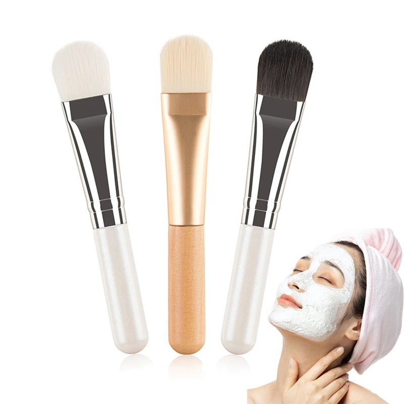 Portable Fan Shaped Professional Makeup Brush/ Wooden Facial Mask Brush/ Facial Skin Care Beauty Cosmetic Tool