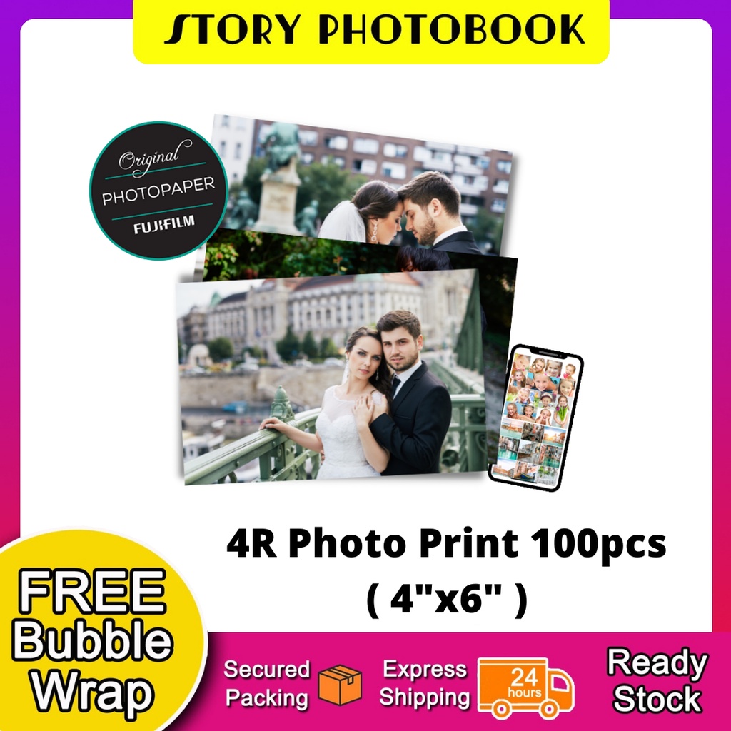 4R Photo Print 100pcs (Fujifilm Printing) | Shopee Malaysia