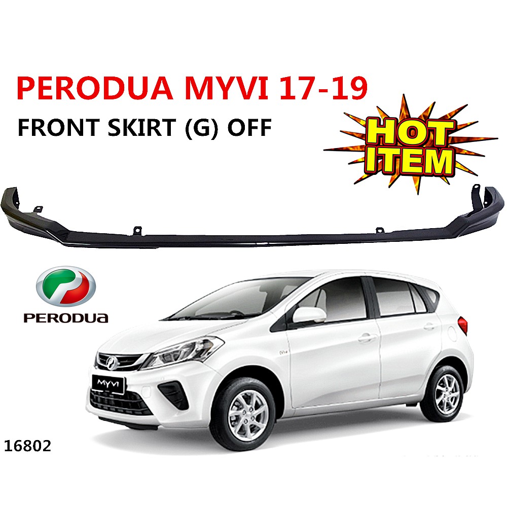 Myvi 2018 New Gear Up Front Skirt Lower Lip Bumper Spoiler Depan