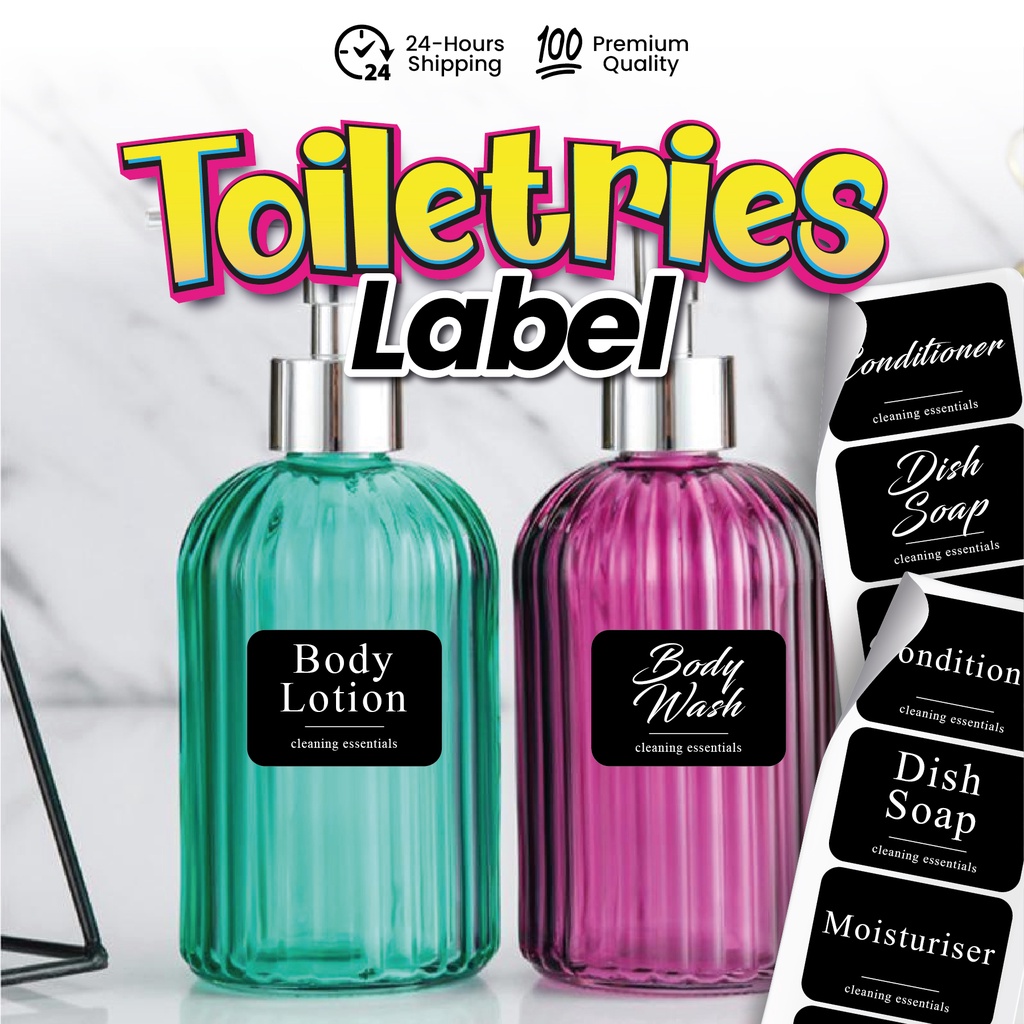 Waterproof Toiletry Bottle / Laundry Room Labels Set 20 PCS Shopee