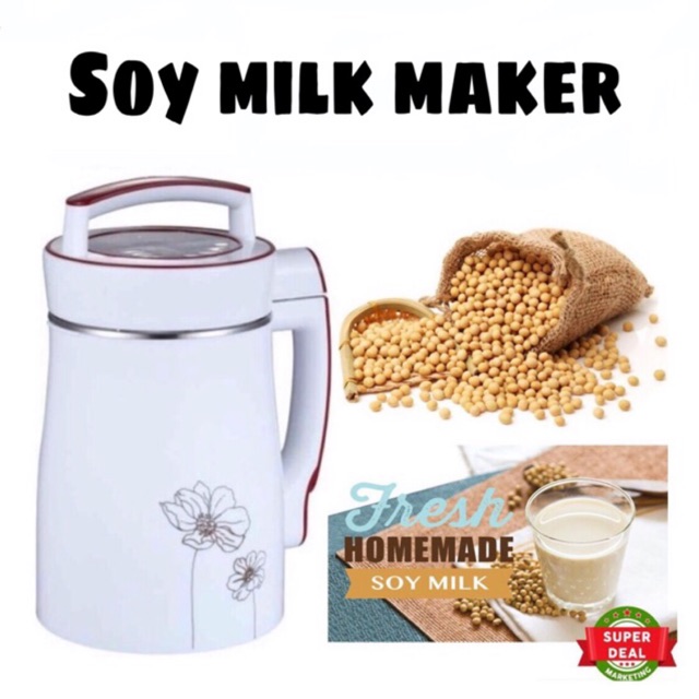Soy Milk Maker Soya Bean Machine MultiFunction Porridge Soya Bean Soup Grinding Machine Shopee