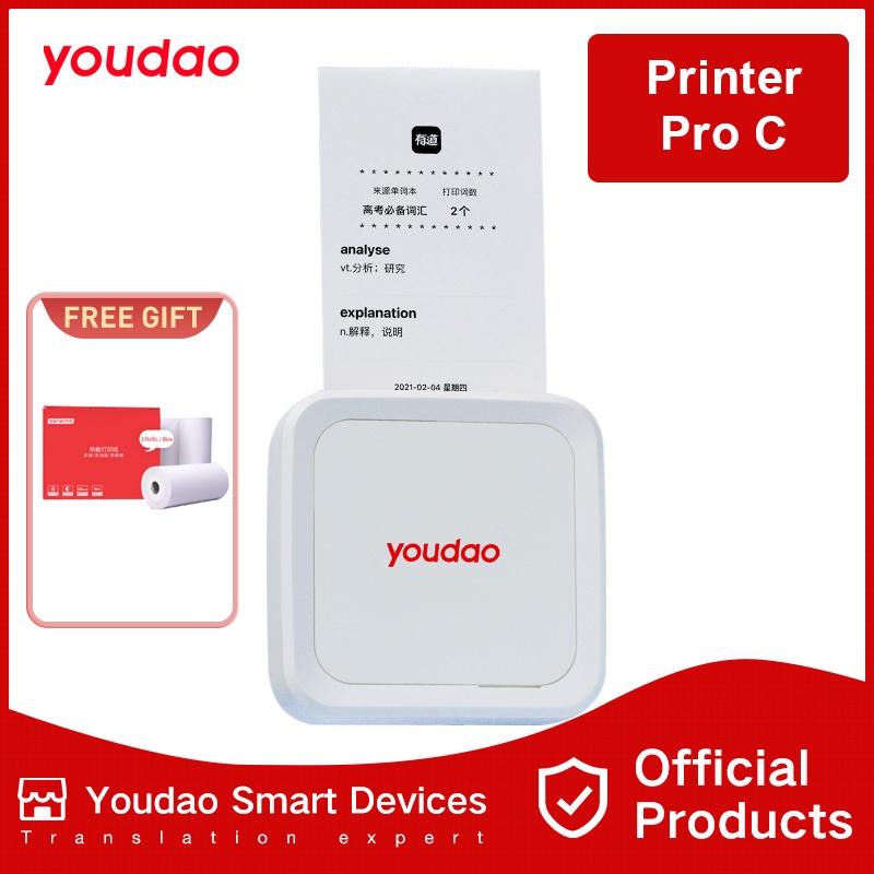 Youdao Pocket Printer Pro C Portable Mini Thermal Printer inkless Printing -Type C