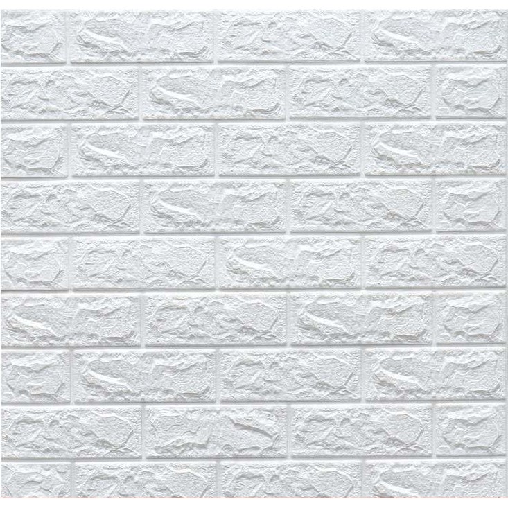 ???READY STOCK??? (70cm x 77cm) 3D Self-adhesive Wall Panel  Artificial Foam White Brick Wallpaper For Background | Shopee Malaysia