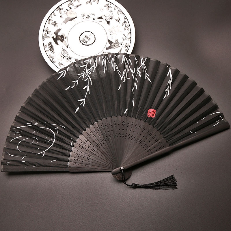 Small bamboo fan fan dance costume Japanese female folding f扇子折扇舞蹈小竹扇女折迭扇古装日式和风古风扇子随身便携扇hnvbq93.my 5.19