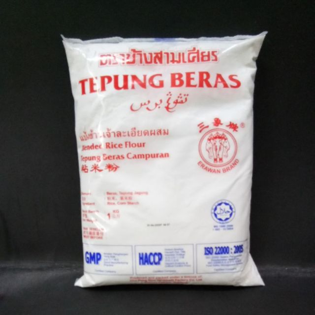 Tepung Beras Cap Gajah Tiga 1kg Malaysia