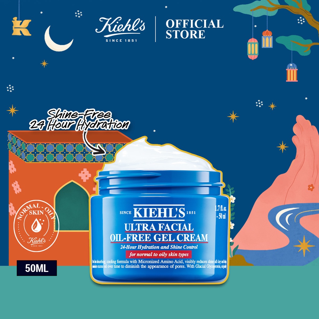 Kiehl's Ultra Facial Oil-Free Gel Cream (50ml) 24-hours shine-free hydration - For oily or combination skin types
