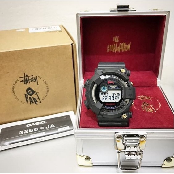 g shock frogman stussy x bape