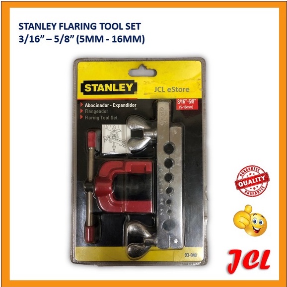 STANLEY FLARING TOOL SET 3/16" 5/8" (93040) [100 ORIGINAL] Shopee