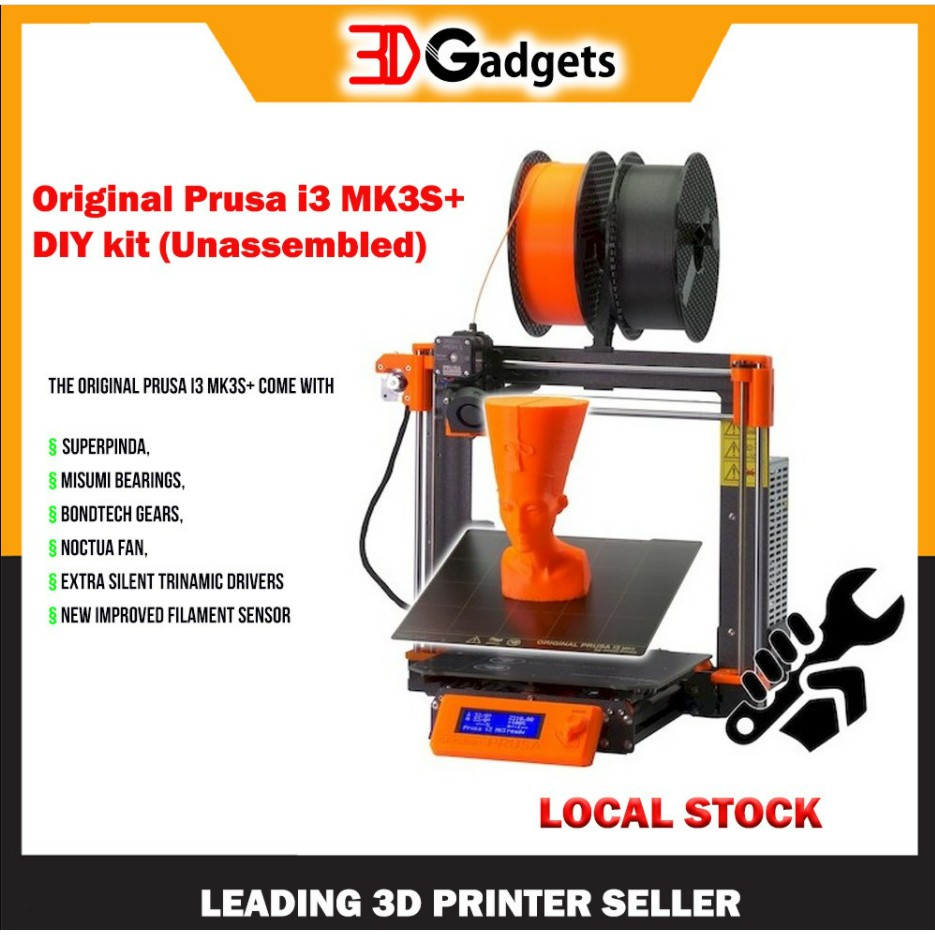 Original Prusa i3 MK3S+ DIY kit Unassembled (MY ready stock)