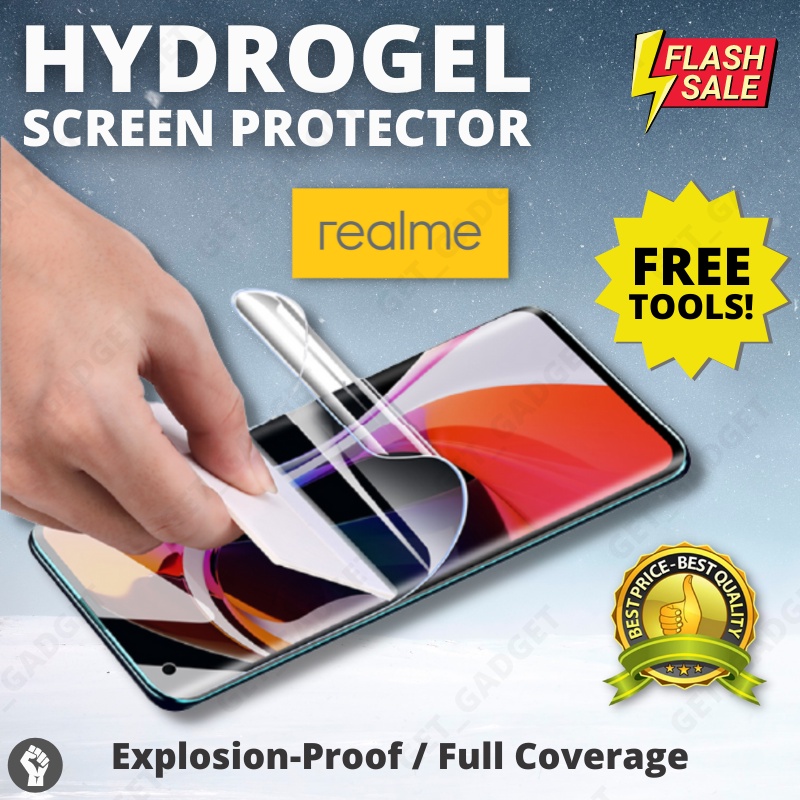 Hydrogel Screen Protector realme GT GT2 GTNeo GTNeo2 GTNeo3 GTMaster Pelindung Skrin Get Gadget