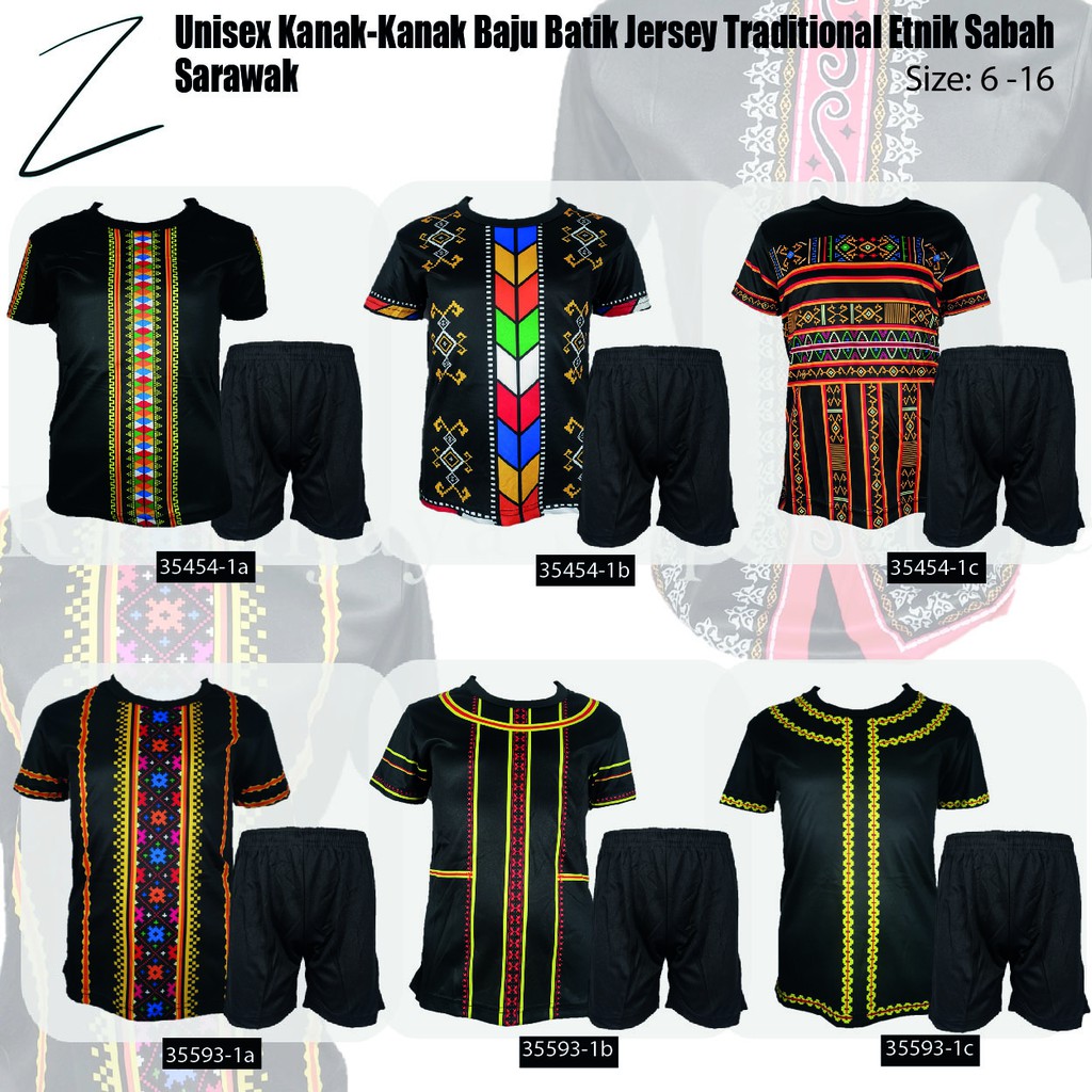 HOT & WholeSales |Unisex Kanak/ Perempuan Baju Batik Jersey Traditional ...