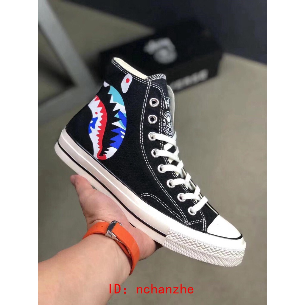 converse x bape shark