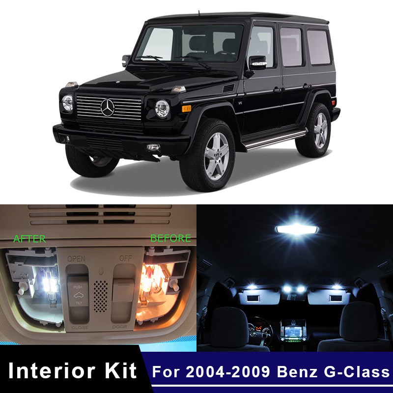 16pcs Canbus White Led Light Interior Kit For 2004 2009 Mercedes Benz G Class