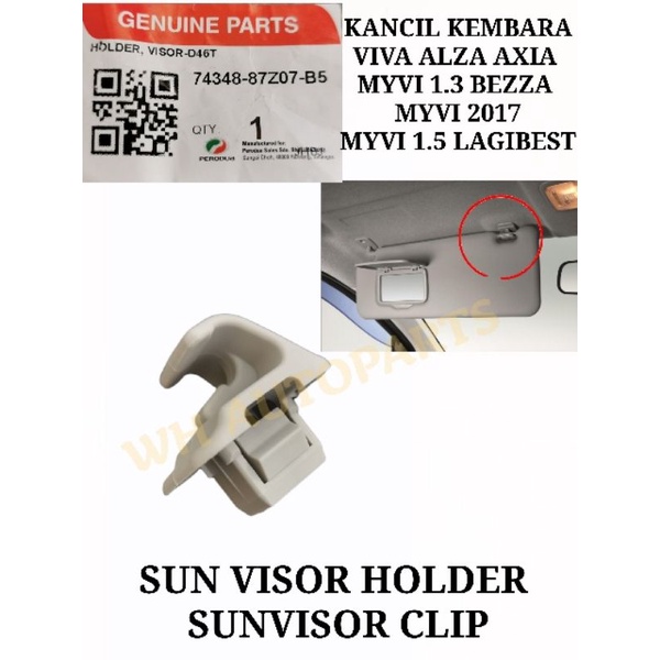 Sun Visor Holder Original Perodua Viva Alza Axia Myvi Myvi Lagibest Icon Kancil Kembara