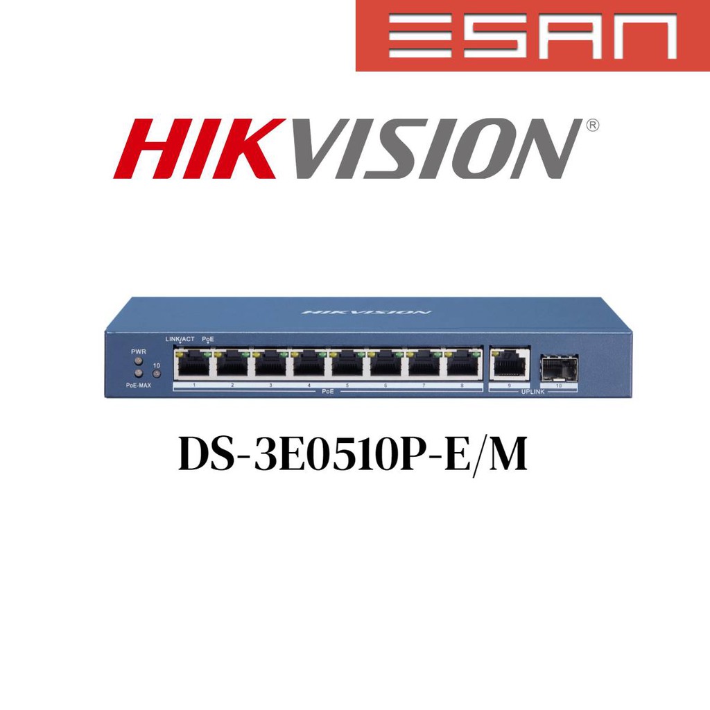 Hikvision Ds 3e0510p E M 8 Port Gigabit Unmanaged Poe Switch Shopee