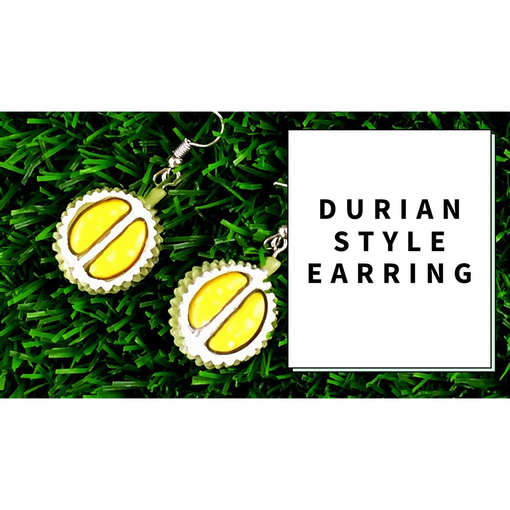 European style originality Simulation of fruit Earrings Sweet lovely temperament Durian Simplicity Versatile Earrings