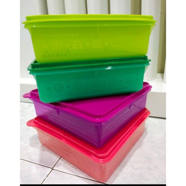 *READYSTOK*Tupperware B2B/Mosaic Snack Stor 2.9L Purple/Peach/Green ...