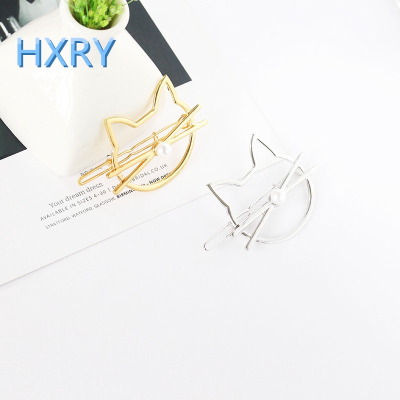 Hxry Cat Shape Metal Hair Clips Girl S Hairgrips Hair Accessories