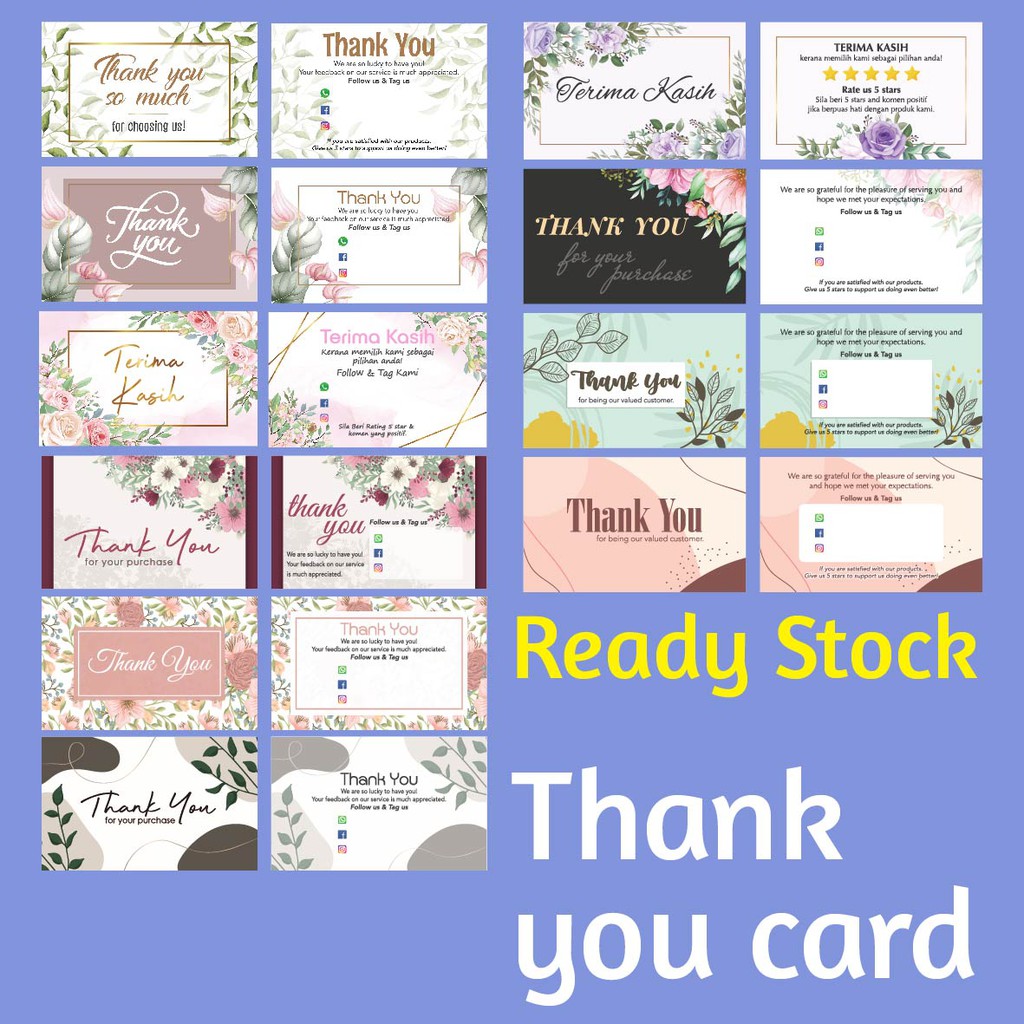 Buy Thank You Card Terima Kasih Kad Tag Love Gift Kad Ucapan Seetracker Malaysia