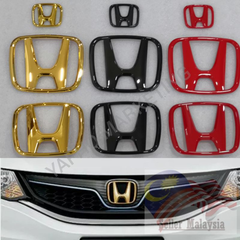 Honda Logo Emblem Black Civic FD FB FC City Jazz  Shopee Malaysia