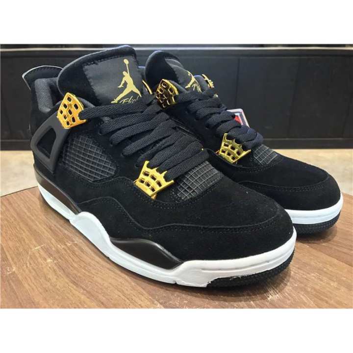 air jordan 4 black and gold