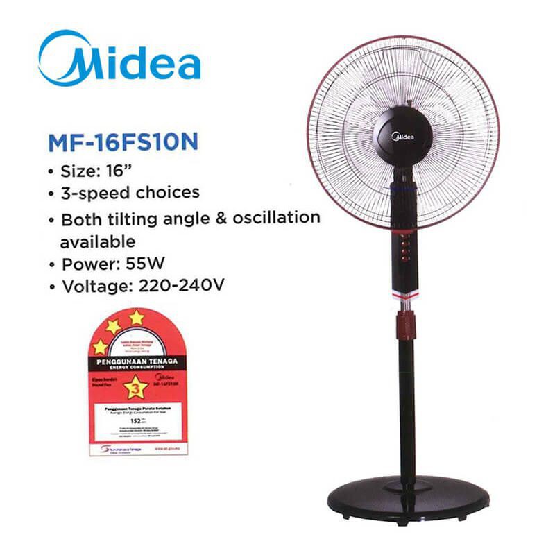 Midea 16 Stand Fan Mf 16fs10n Kipas Shopee Malaysia