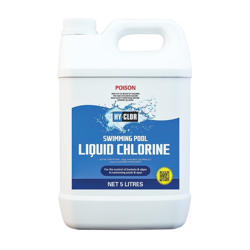 5L Liquid Chlorine for Swimming Pool - Sodium Hypochlorite 10% (Ready ...