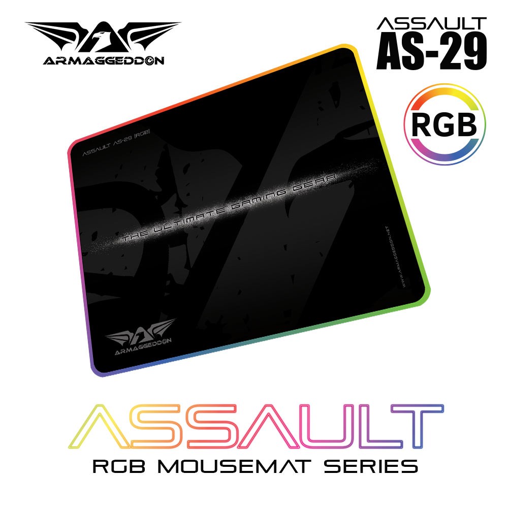 Armaggeddon Assault AS29-R RGB Gaming Mouse Pad