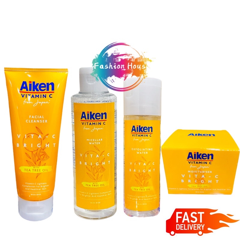 Aiken VitaC Bright Whitening Cleanser / Exfoliating Water