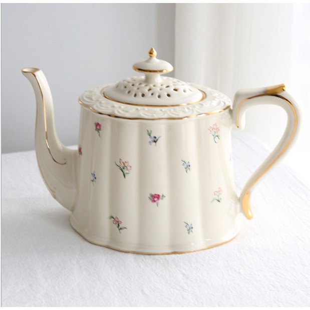 【Ready Stock】 Korean INS Vintage European Ceramic Teapot Set, Afternoon Tea Pot Set, Ceramic Cup, Tableware,Ceramik teko