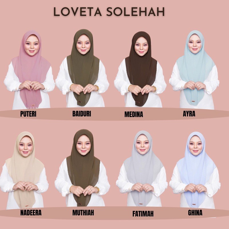 Tudung Solehah Loveta By Siti Sarah Shopee Malaysia